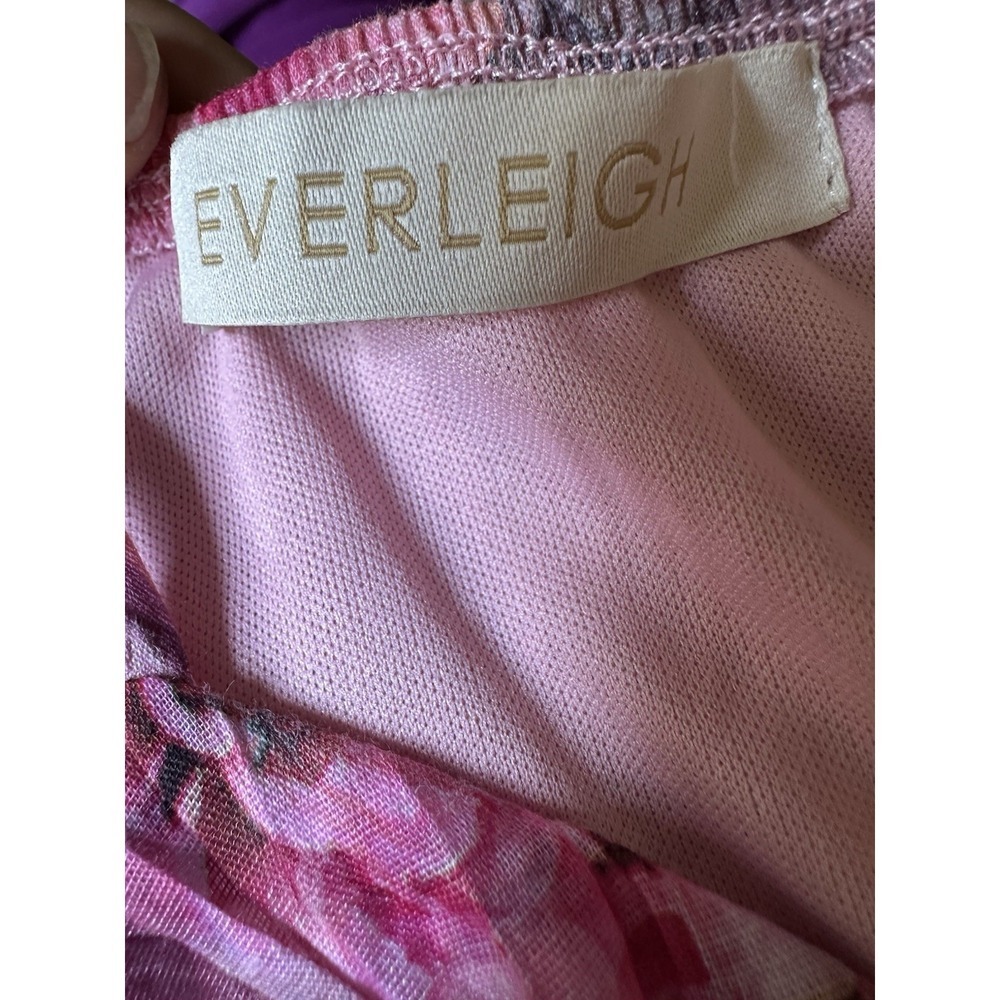 Everleigh Pink Floral Halter Pleated Dress Women's Size M Boho Summer Casual - Picture 9 of 9